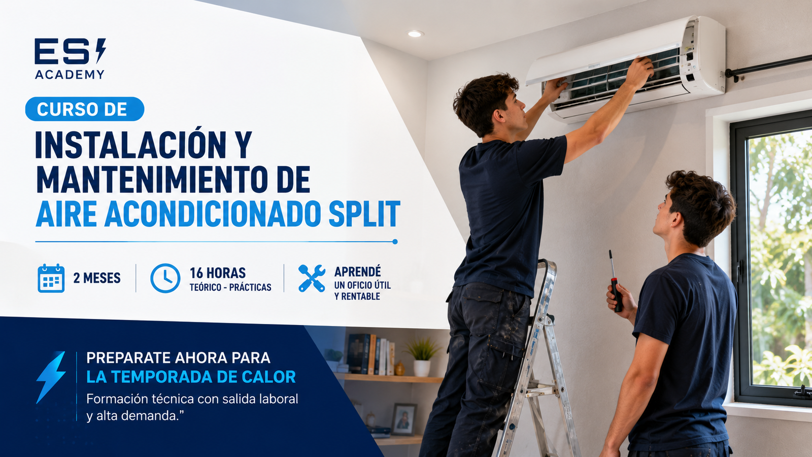 Curso de instalaci&oacute;n y mantenimiento de aire acondicionado Split
