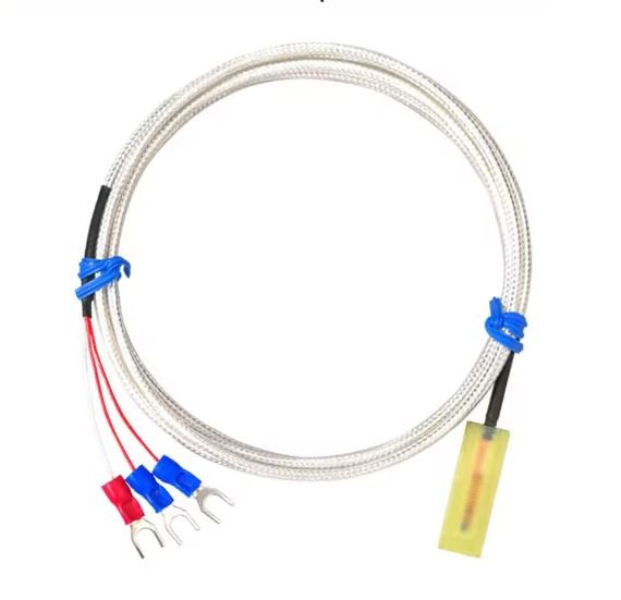 Sensor de Temperatura PT100 con Resina Aislante, Sonda de Medición para Superficies, Bobinas de Motor y Barras de Cobre, Alta Precisión